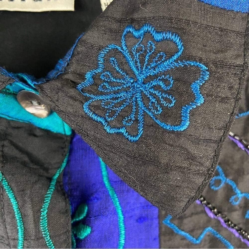 100% Silk Patchwork Beaded Embroidered Bohemian J… - image 5